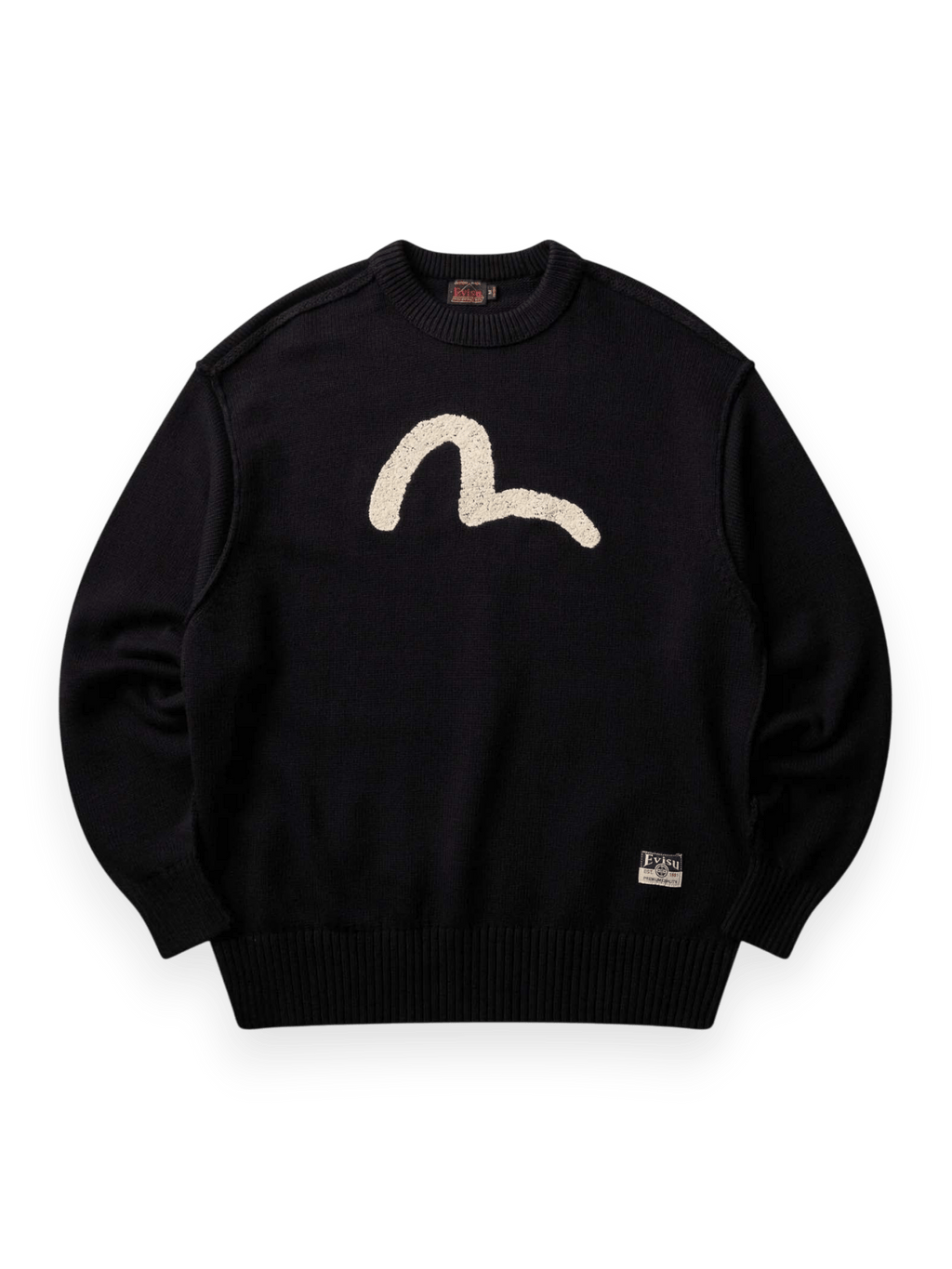 Evisu Sweater Logo Embroidery Knit Pullover