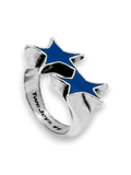 Twojeys  Icon Blue Enameled Single Ring