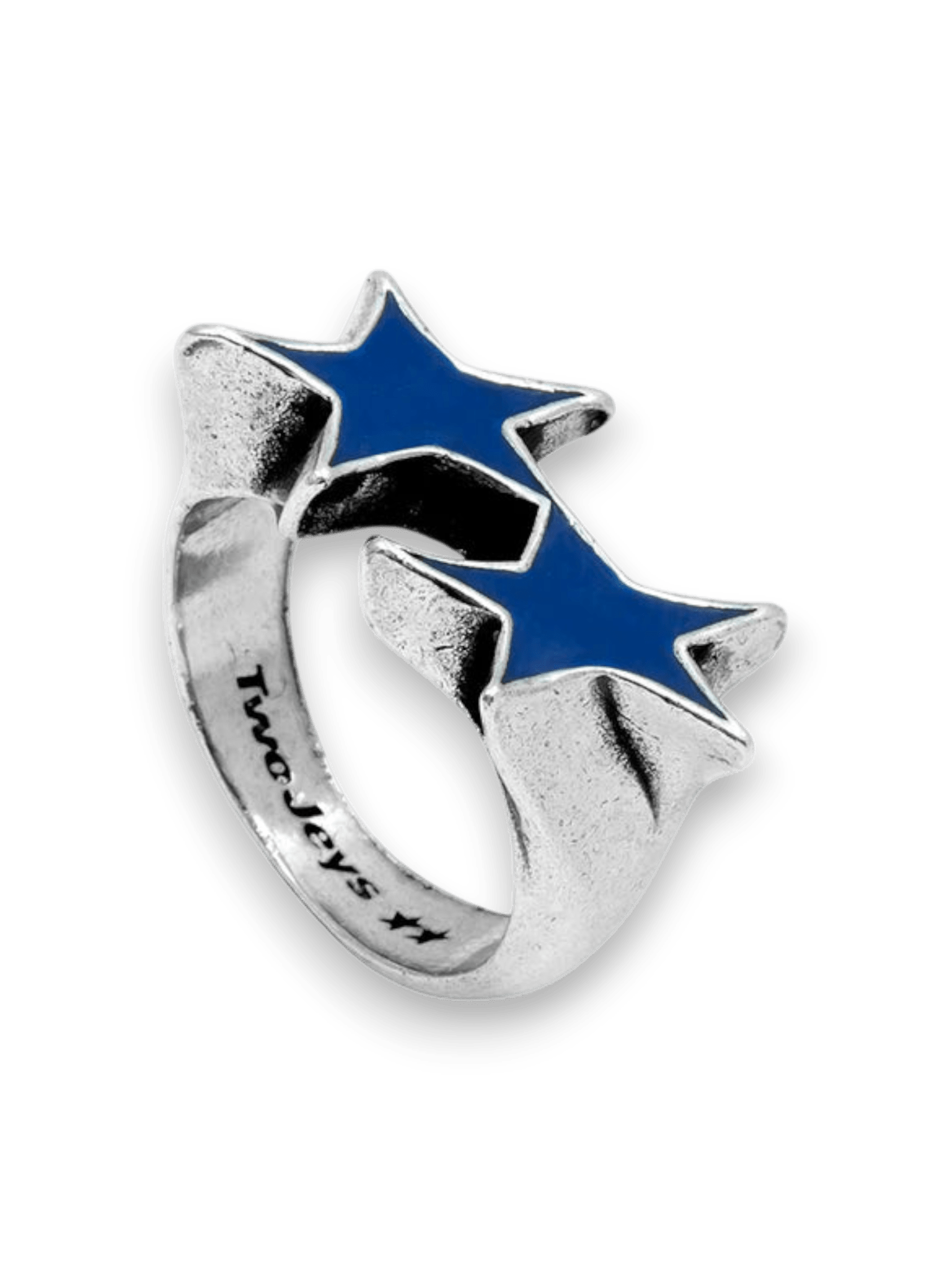 Twojeys  Icon Blue Enameled Single Ring