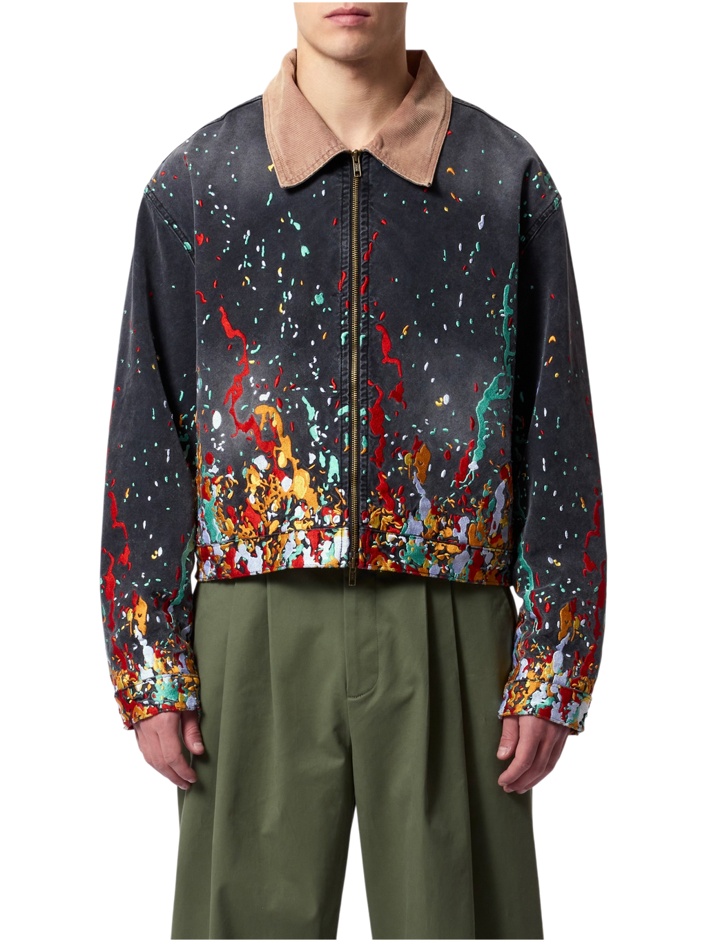 House Of Errors Embroidered Paint Workwear Jacket