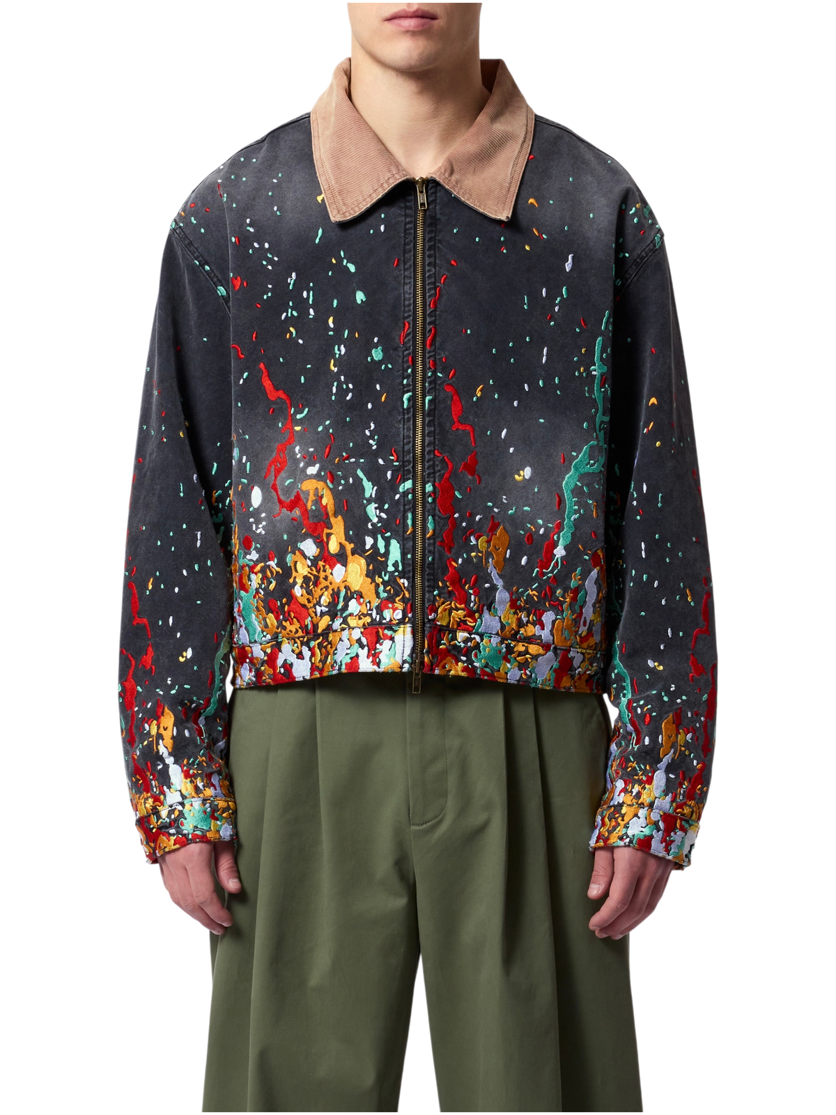 House Of Errors Embroidered Paint Workwear Jacket