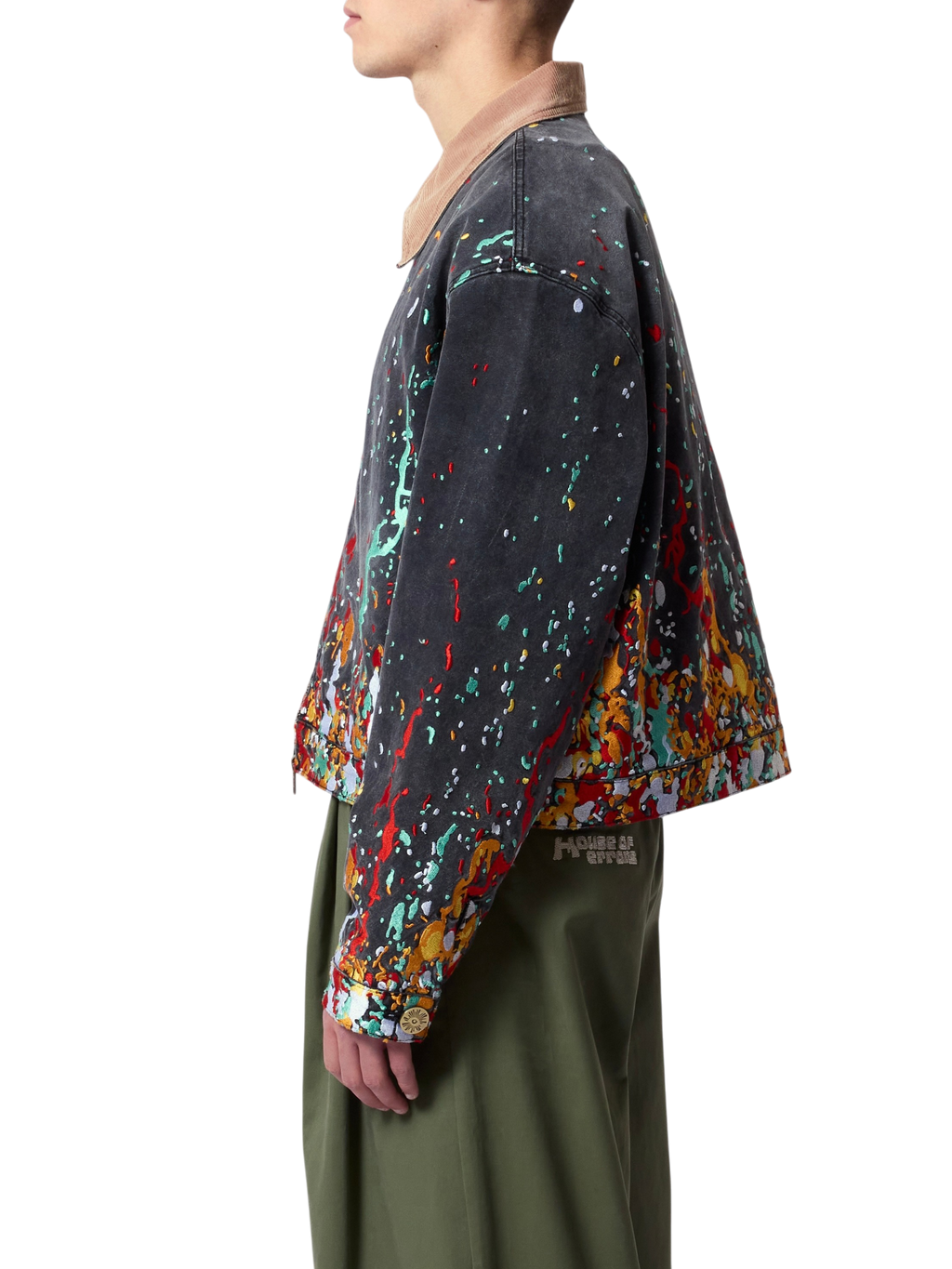 House Of Errors Embroidered Paint Workwear Jacket
