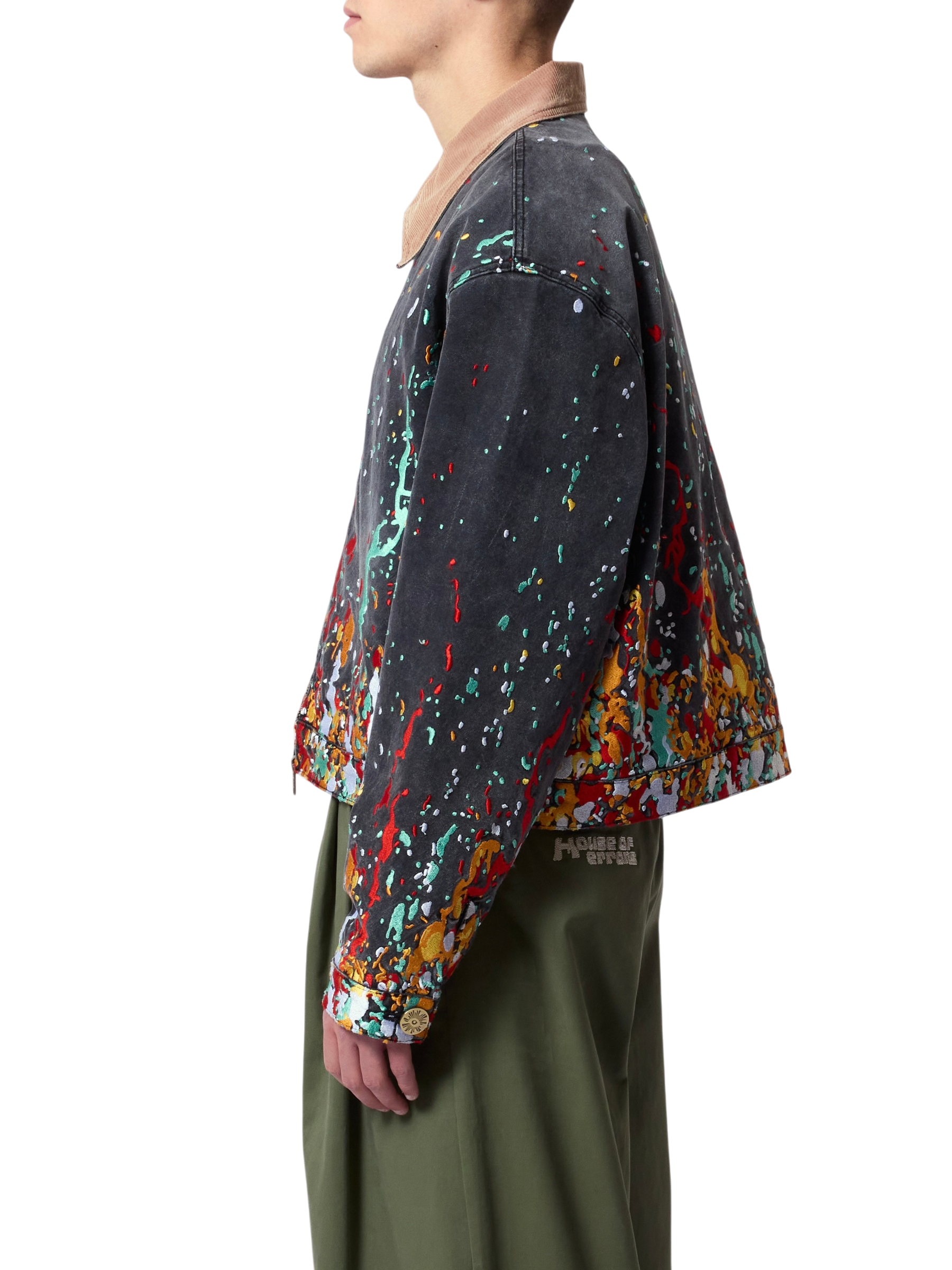 House Of Errors Embroidered Paint Workwear Jacket
