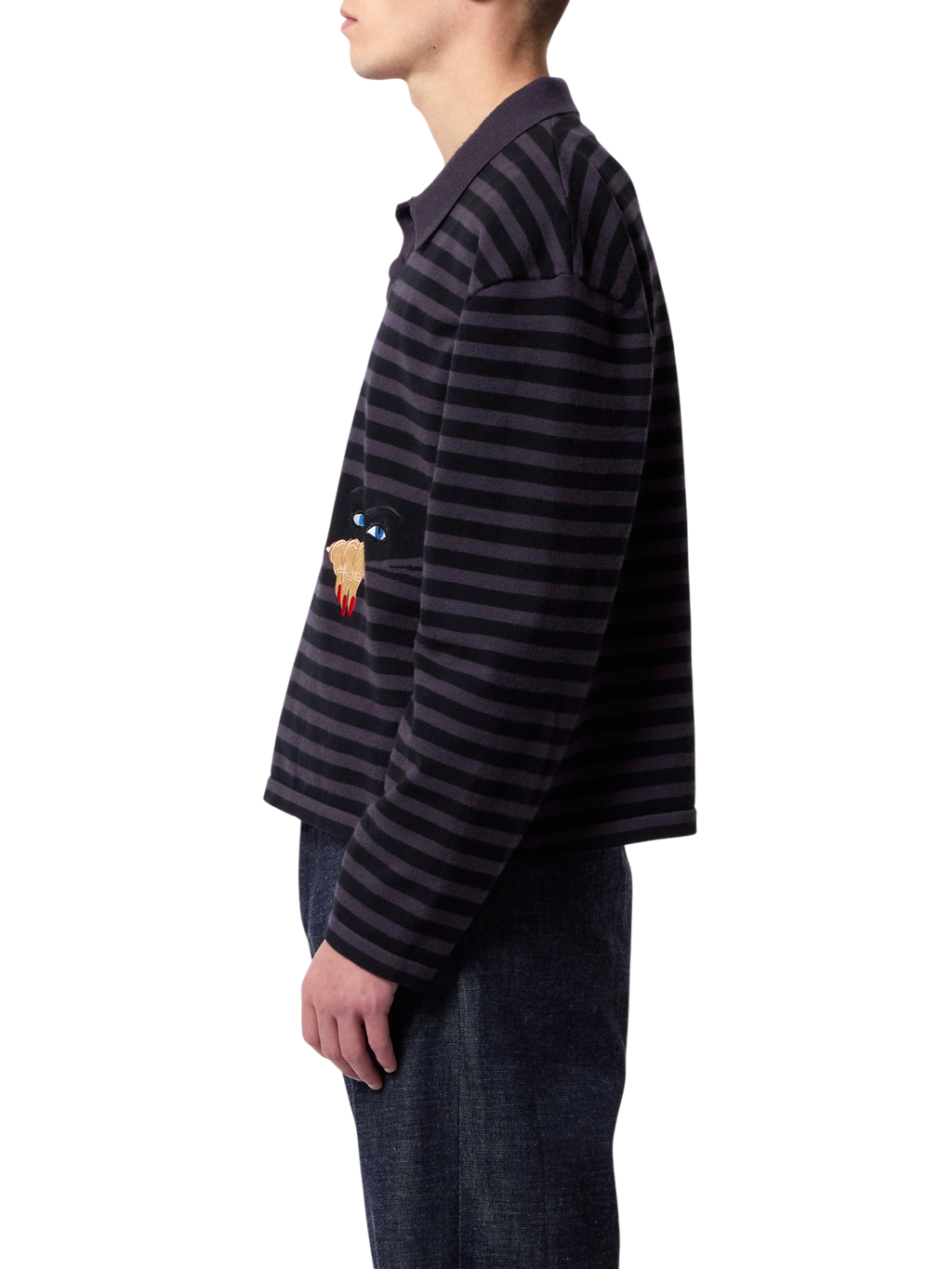 House Of Errors Knitted Peeping Rugby Black/Grey