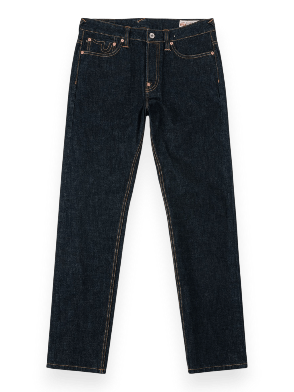 Evisu Grey & White Seagull Print Pocket Selvedge Jeans #2017