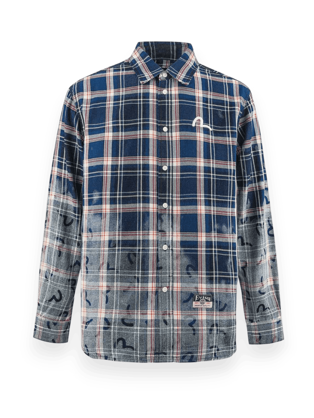 Evisu Seagull Aop Ls Checked Shirt