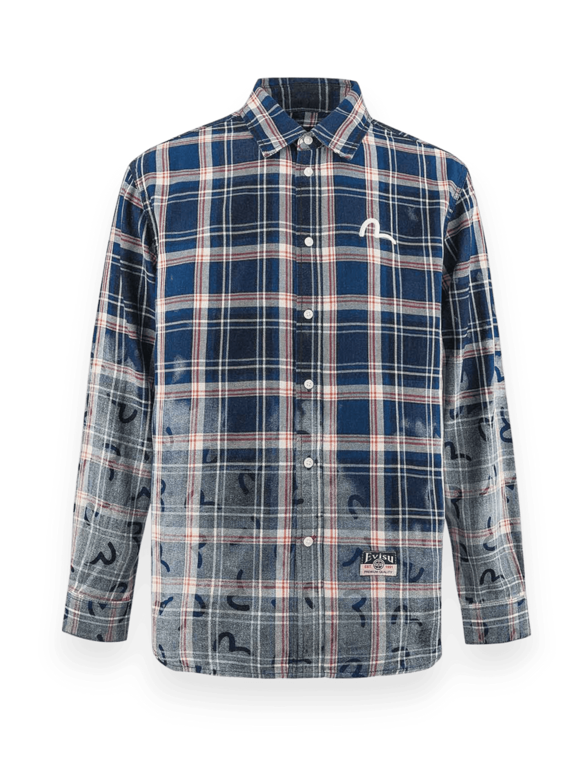 Evisu Seagull Aop Ls Checked Shirt
