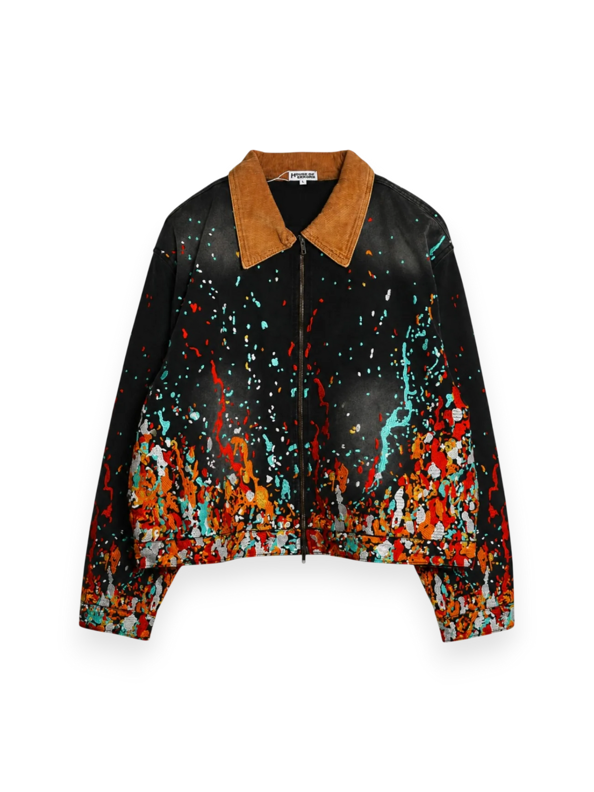 House Of Errors Embroidered Paint Workwear Jacket