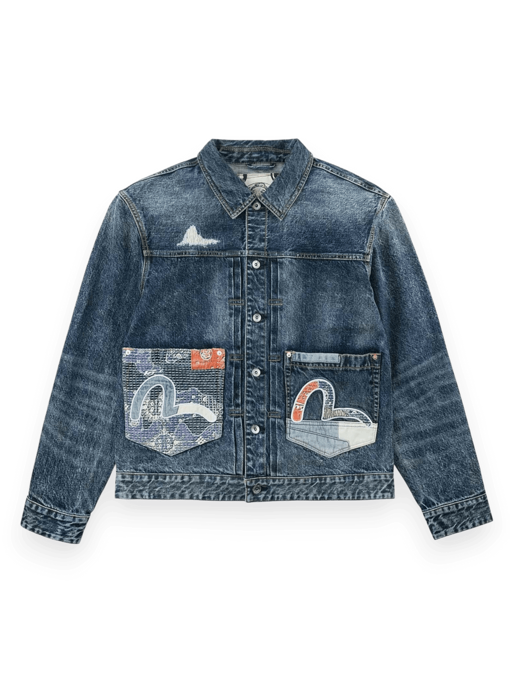 Evisu Denim Jacket Boro Seagull Patch Pocket
