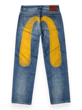 Evisu Yellow Daicock Print Regular Fit Jeans #2020