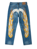 Evisu Flaming Daicock Print Regular Fit Jeans