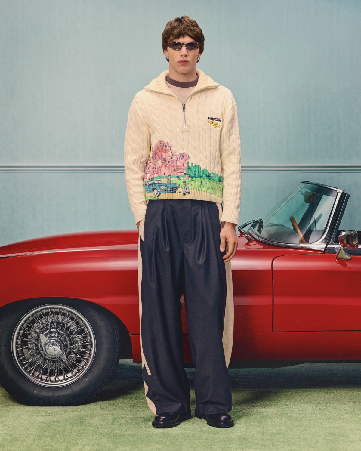 House Of Errors Crime Scene Cable Knit Sweater
